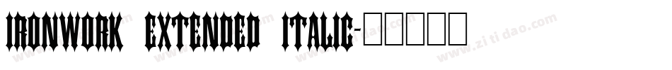 Ironwork Extended Italic字体转换